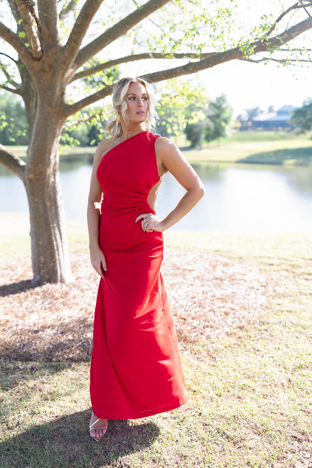 Jersey Maxi Dress- Red
