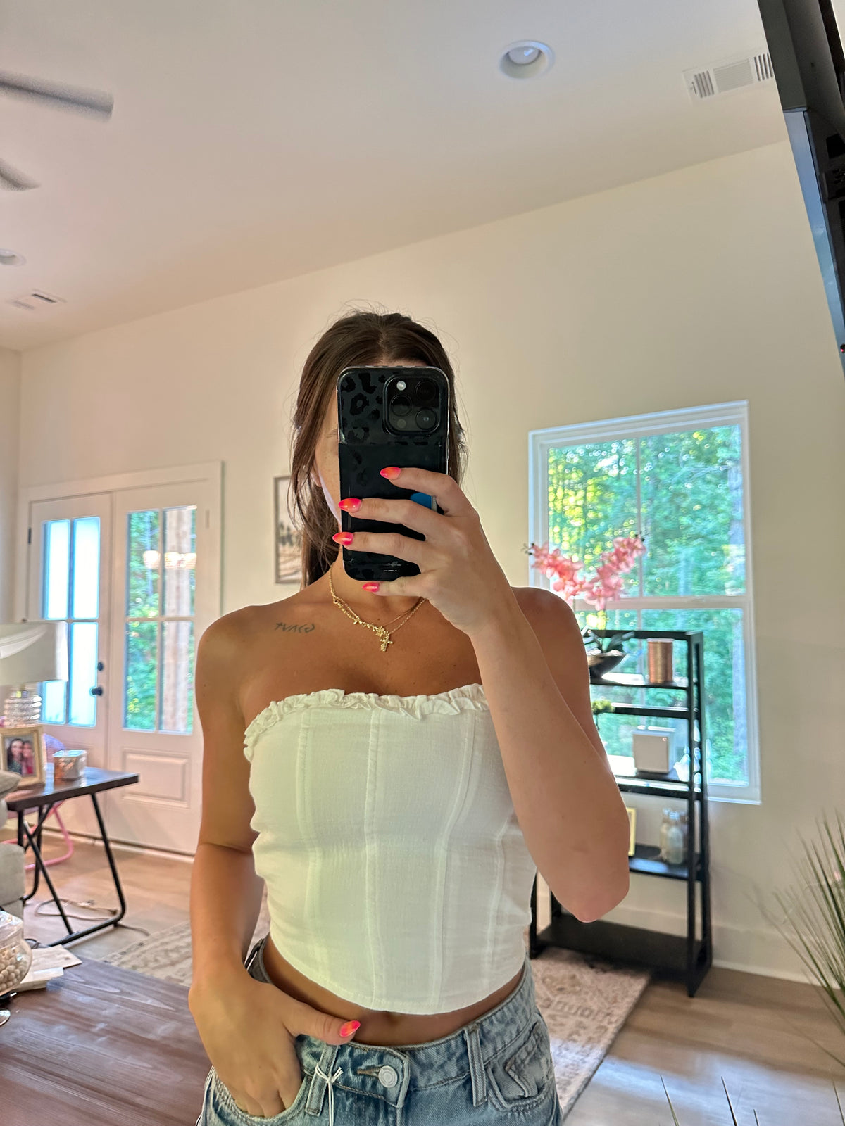 Mable Crop Top- Off White