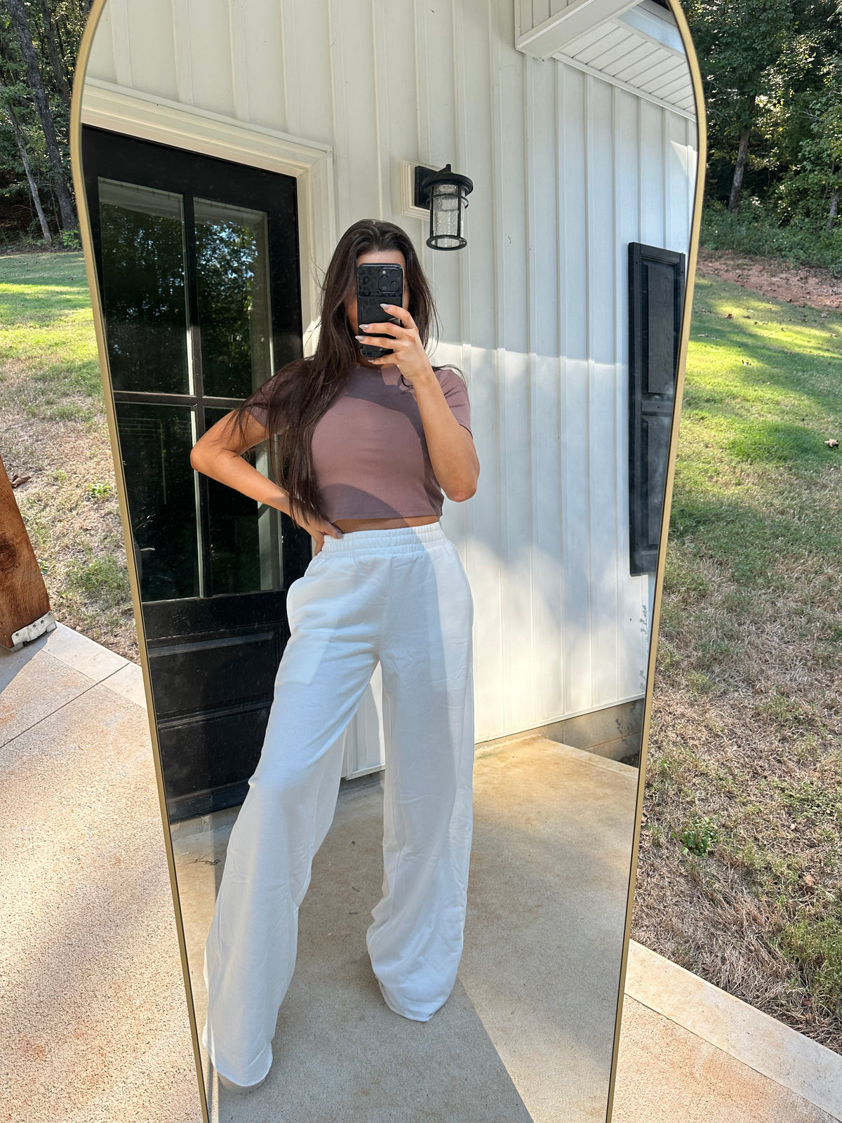 Wide Leg Sweatpants- Beige