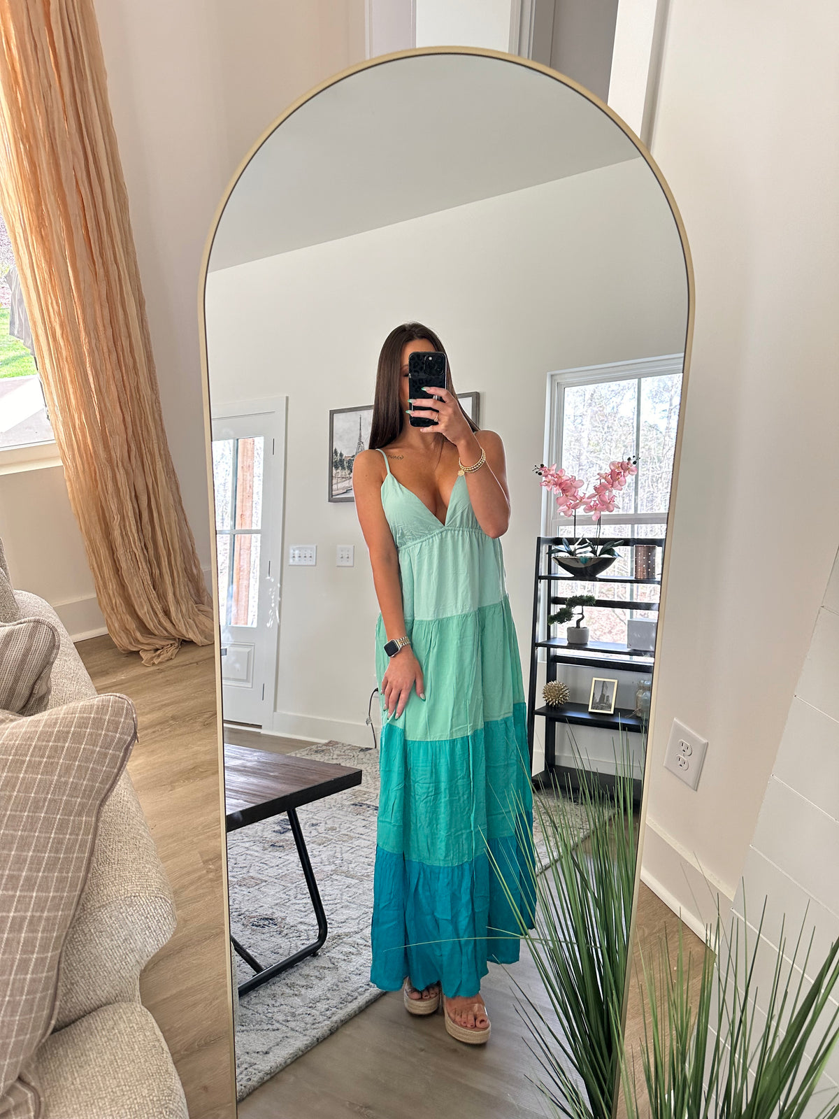 Clara Summer Maxi Dress- Mint Mix