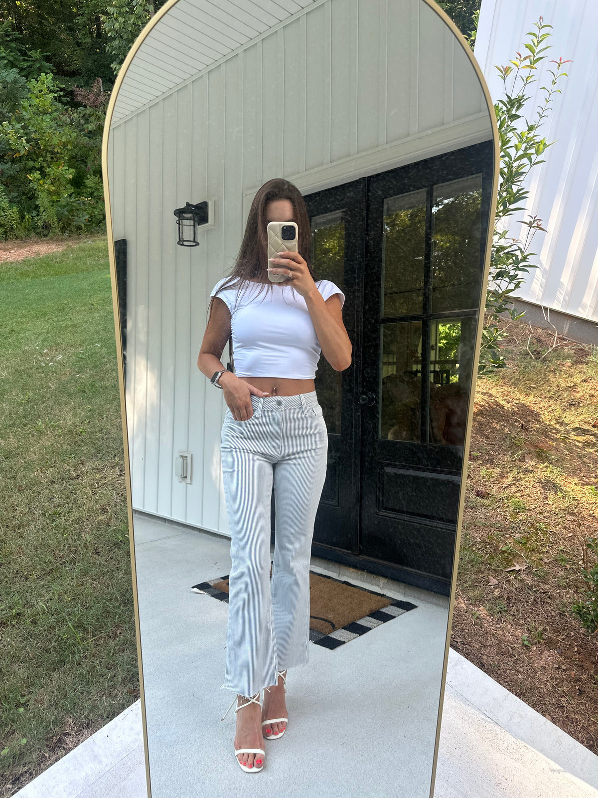 Open Back Tie Top- White